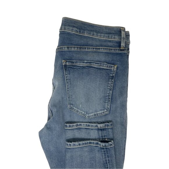 Agolde Sophie High Rise Skinny Crop Distressed Jeans Size 32 In Outsider Wash - Picture 10 of 14